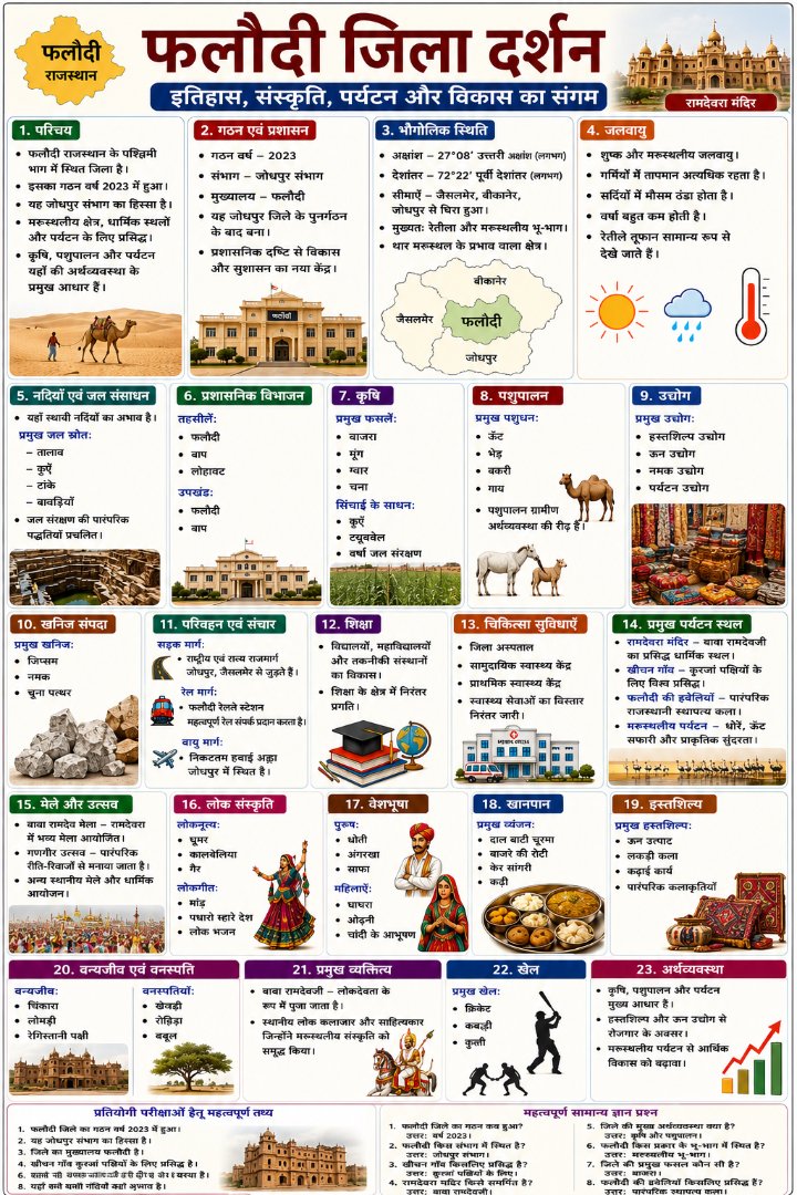 फलौदी जिला दर्शन - Rajasthan GK and Computer Notes for Patwari & LDC Exam - NotesMind