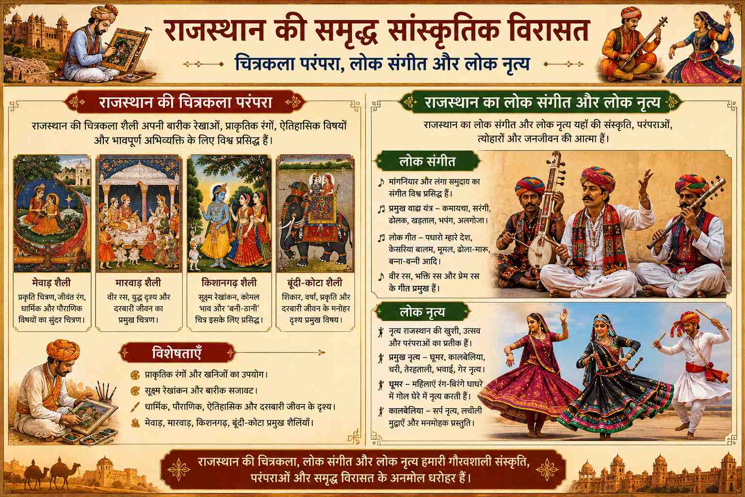 राजस्थान की चित्रकला परंपरा - Rajasthan GK and Computer Notes for Patwari & LDC Exam - NotesMind