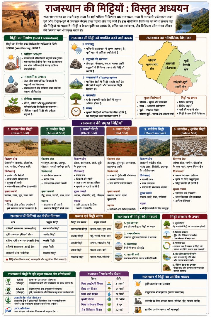राजस्थान की मिट्टियाँ - NotesMind